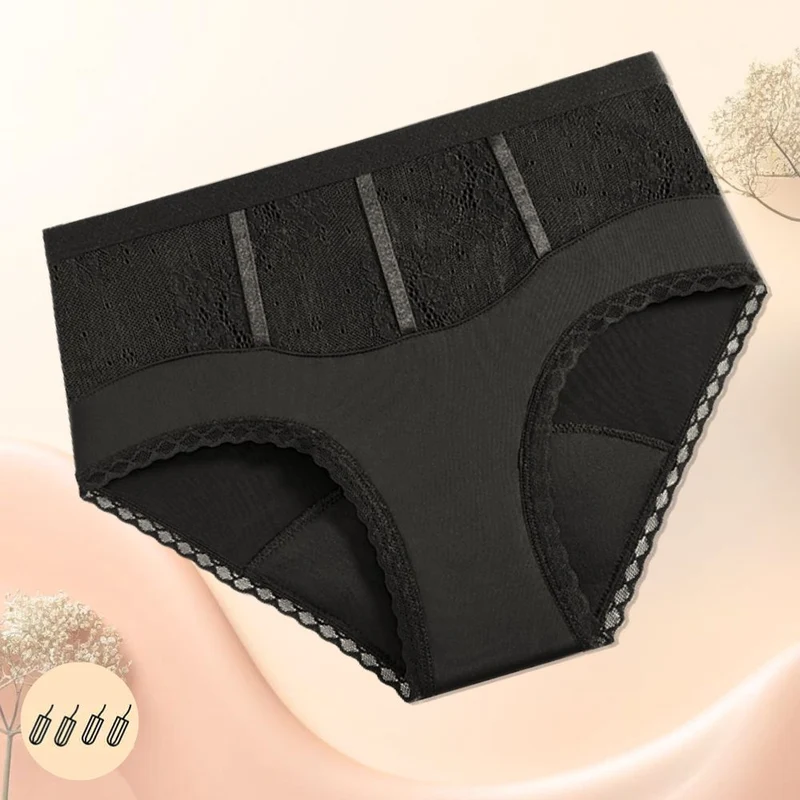 NORA - Menstruationshöschen mit floraler Spitze