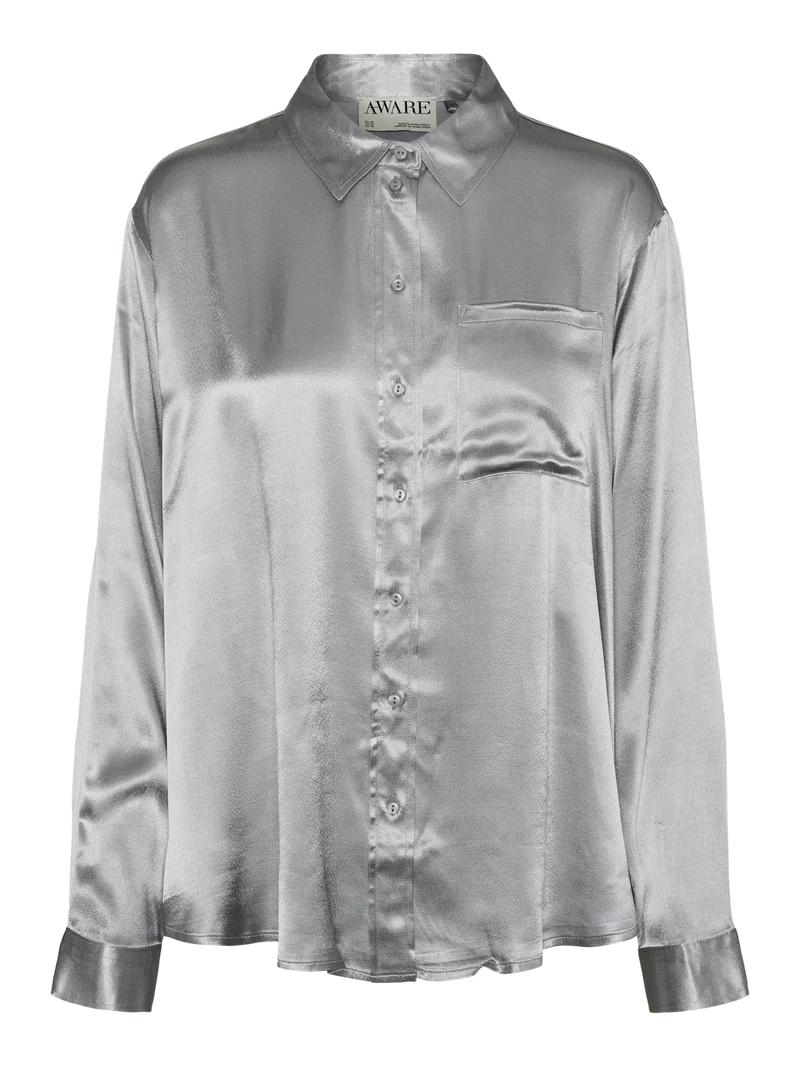 VMMICHAELA LS OVERSIZED SATIN SHIRT
