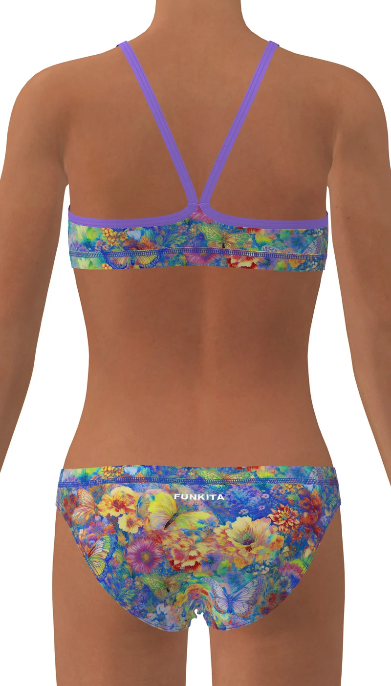 Funkita Girls Racerback Bikini Austin Flowers