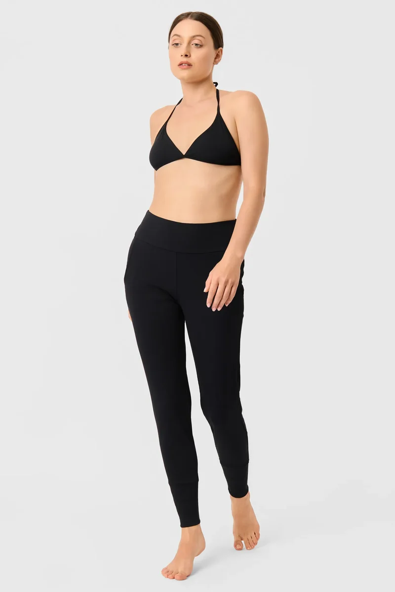 Loose Leggings Swim Apparel — black-ribbed