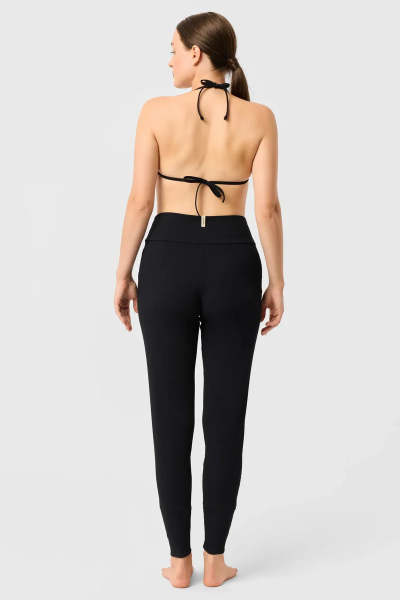 Loose Leggings Swim Apparel — black-ribbed