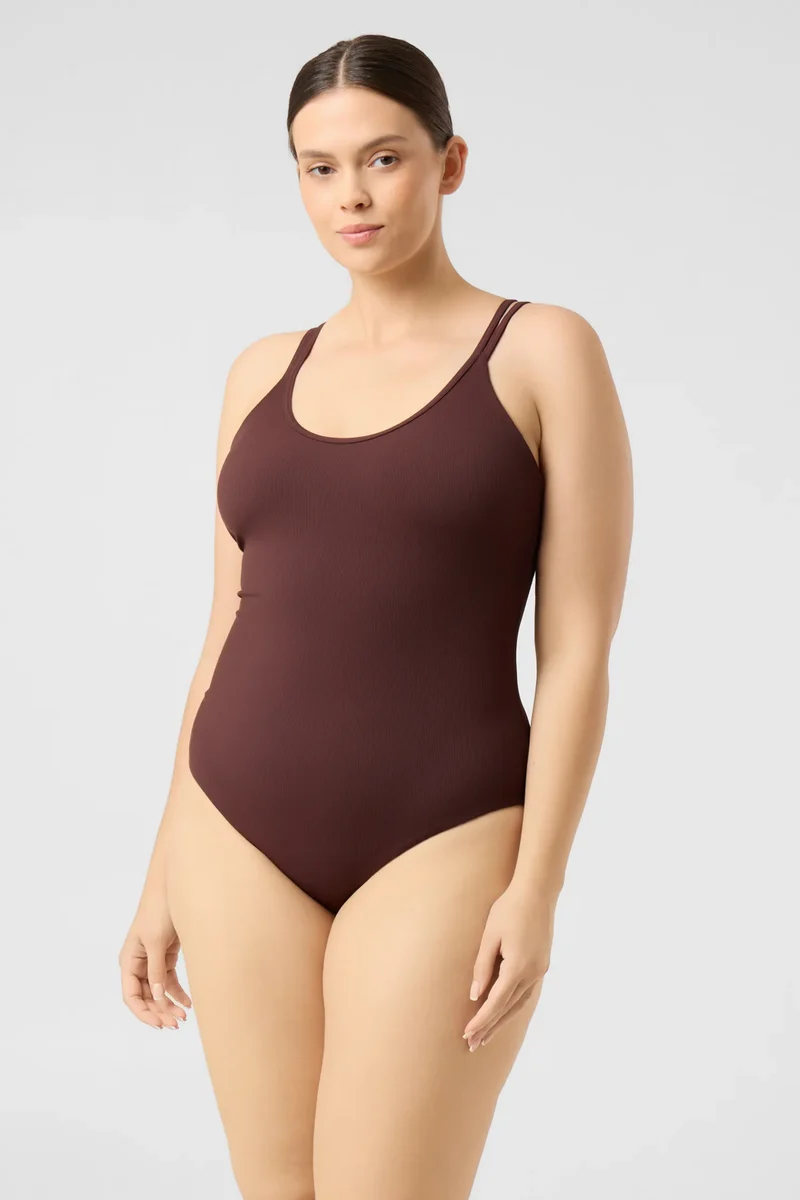 Cleansuit Swim Apparel — chocolate-ribbed