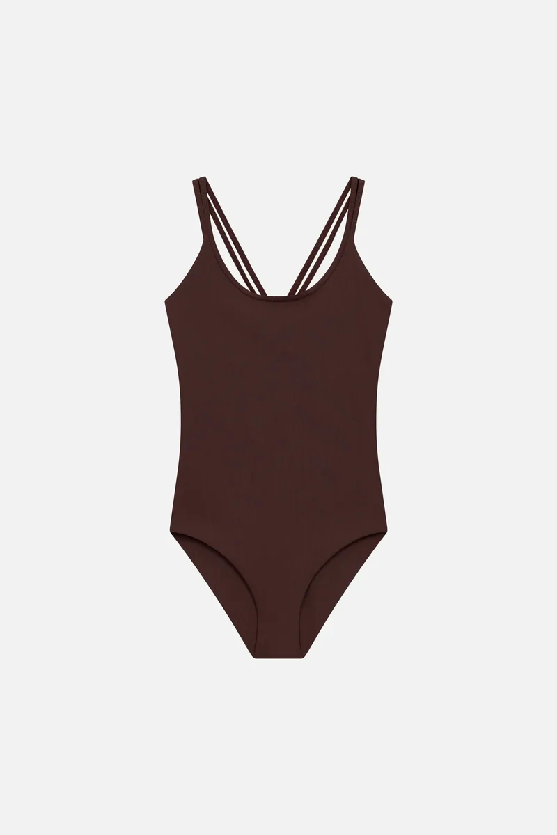 Cleansuit Swim Apparel — chocolate-ribbed