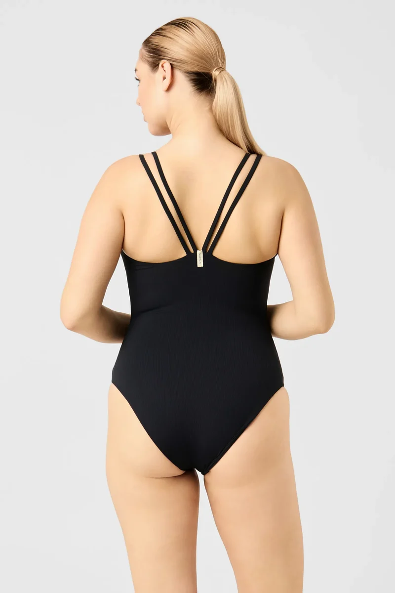 Cleansuit Swim Apparel — black-ribbed