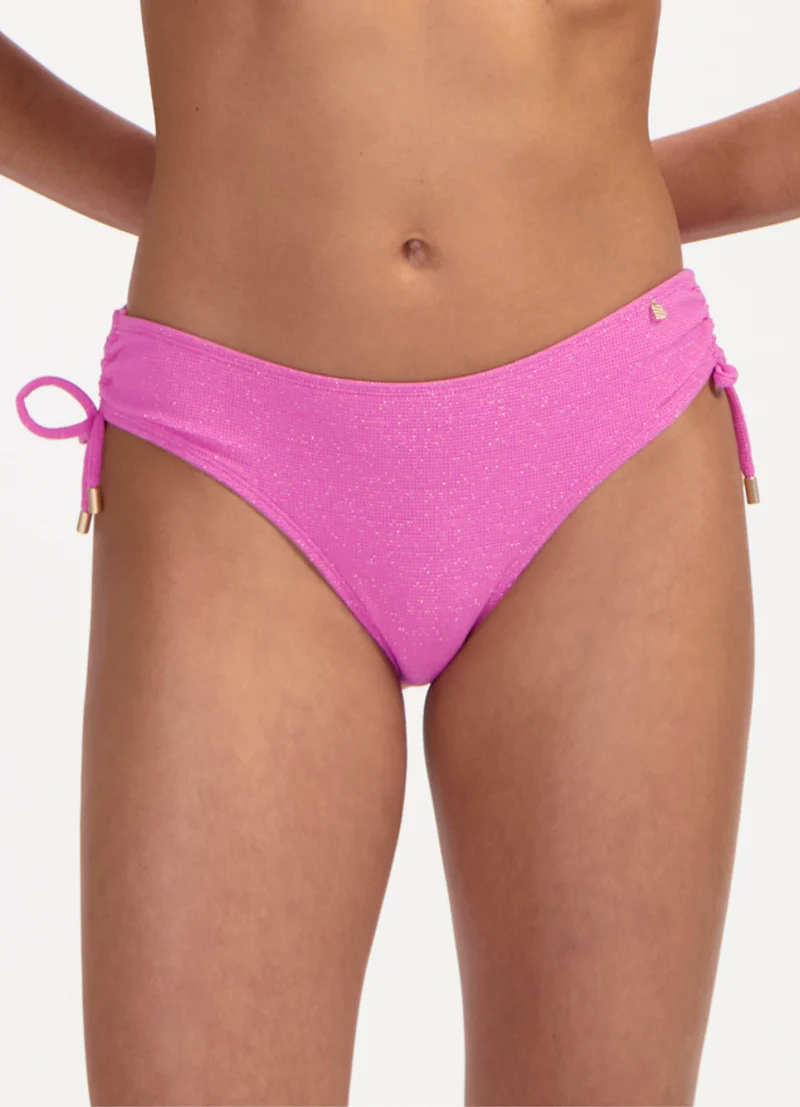 Pink Shimmer lace up bikinibroekje