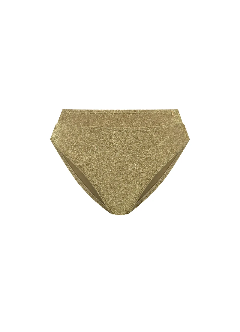 Gold Glitter high waist bikinibroekje