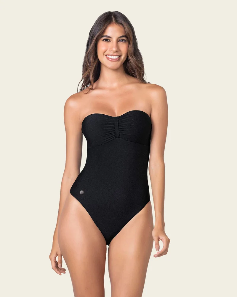 Tie-Back Strapless Convertible Badpak Zwart | Leonisa