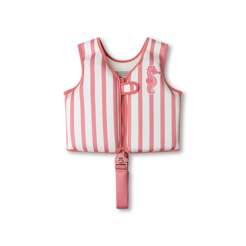 Swim Vest - Red - Seahorse - 2–3 Years