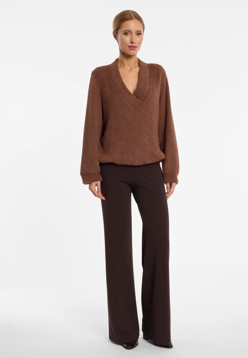 Plüsch-V-Pullover Enayas