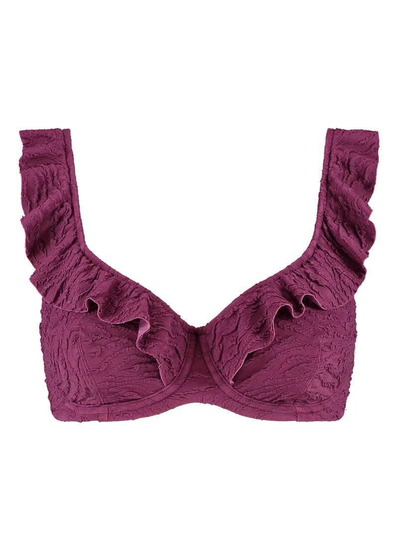 Bright Plum full cup bikinitop