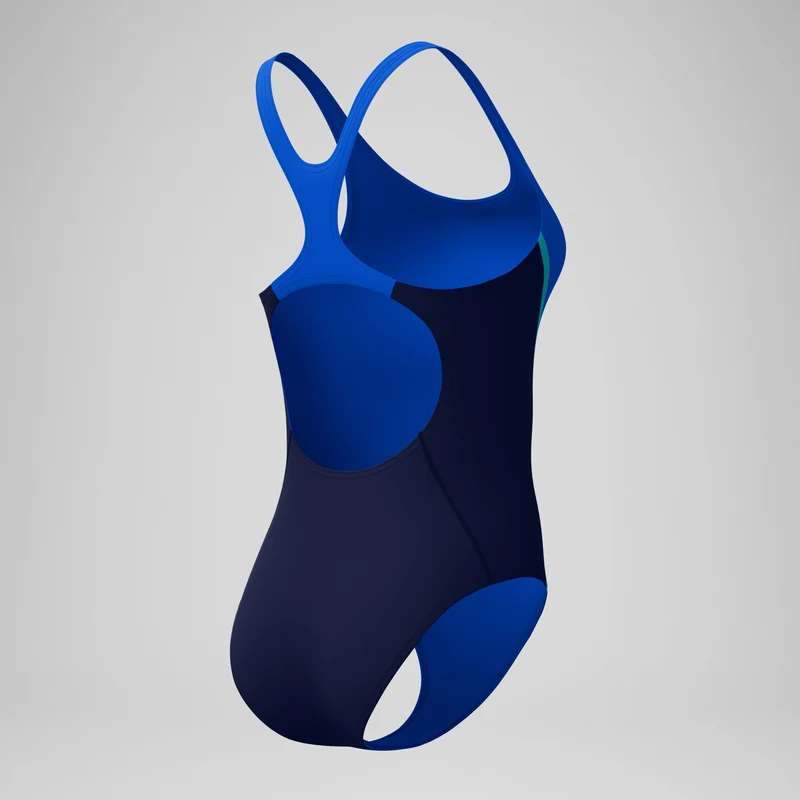 Women's Medalist Solid Splice Swimsuit Blue/Navy