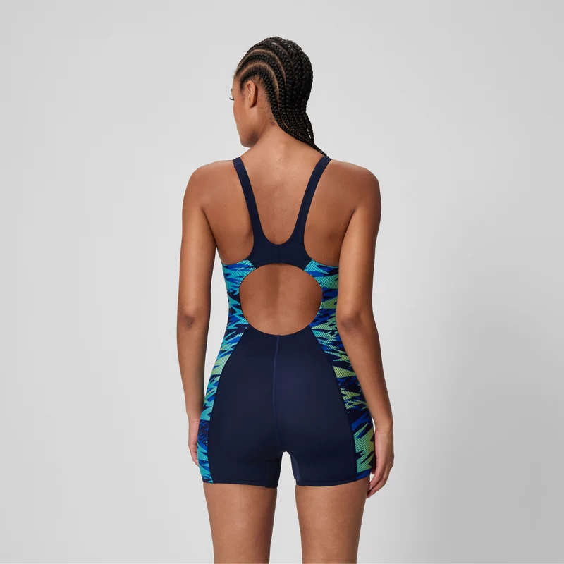 Women's Hyperboom Splice Muscleback Legsuit Navy/Blue
