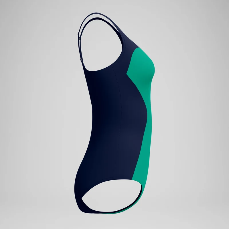Women's Colourblock Contour Swimsuit Teal/Navy