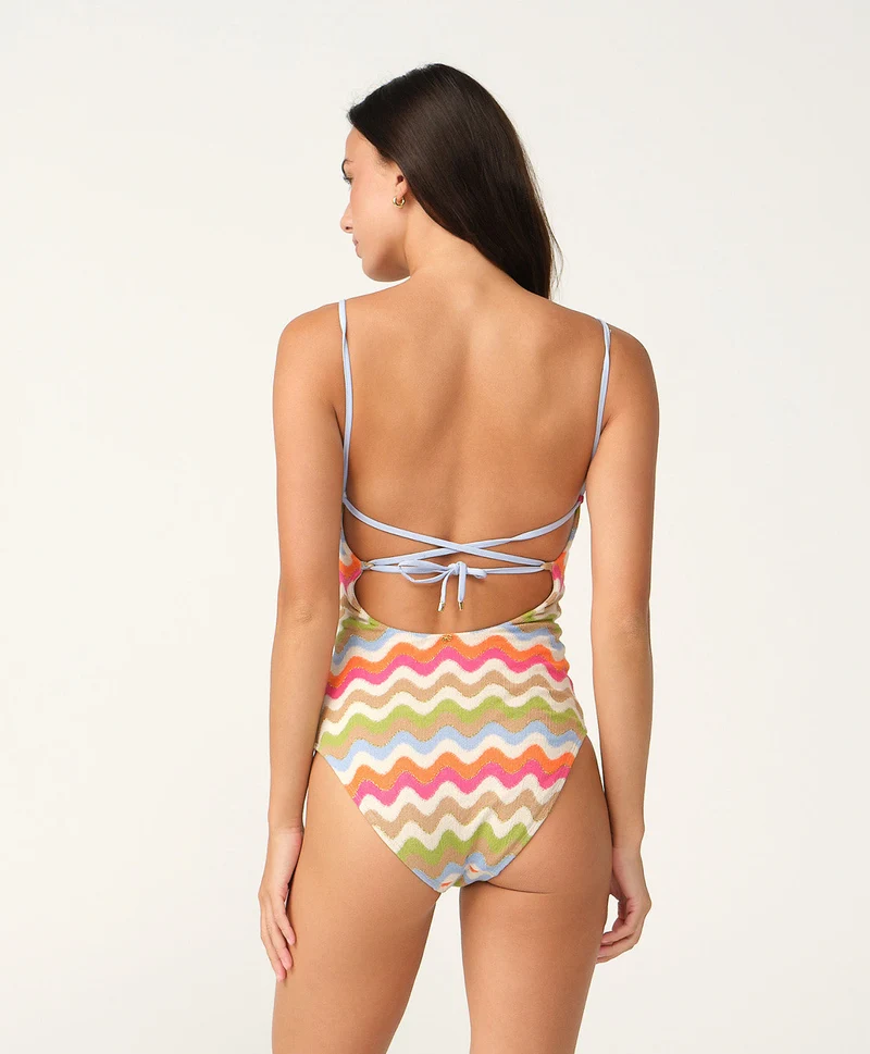 Multicolor Zigzag Badpak met Beugel PQ Swim | Chevron Print