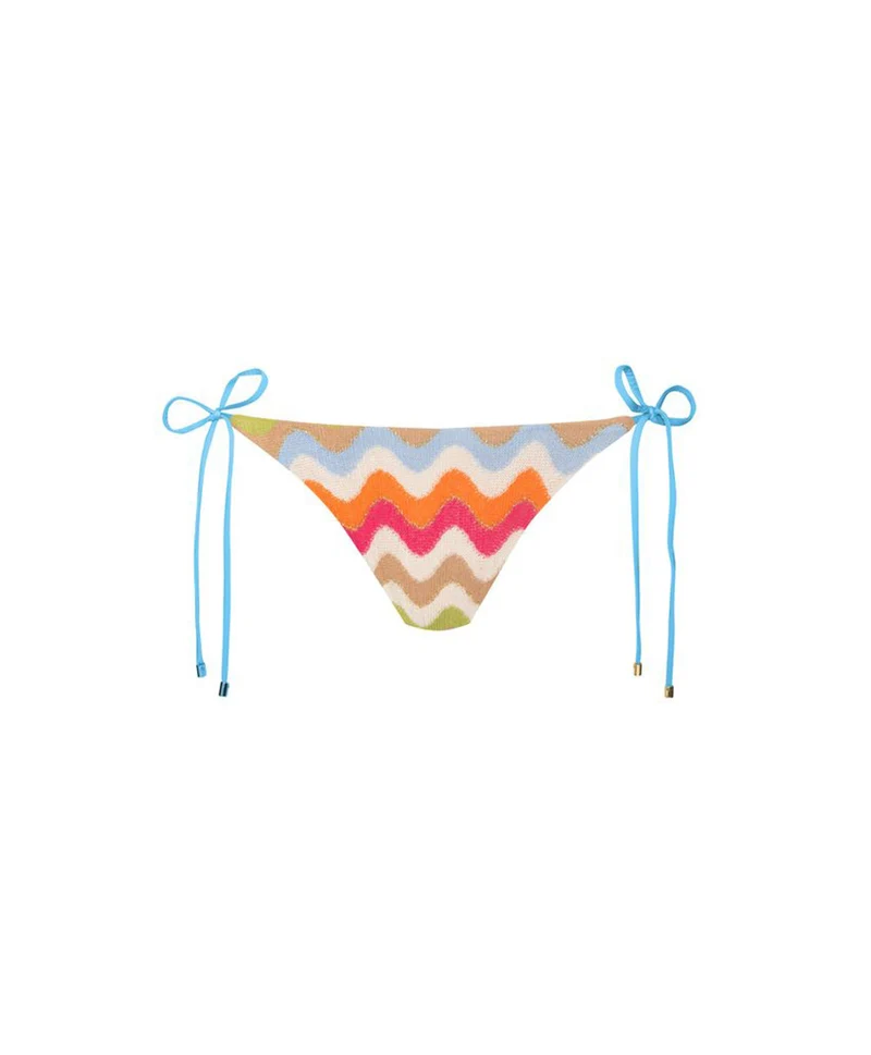 Multicolor Zigzag Tie-Side Bikinibroekje PQ Swim | Chevron Print