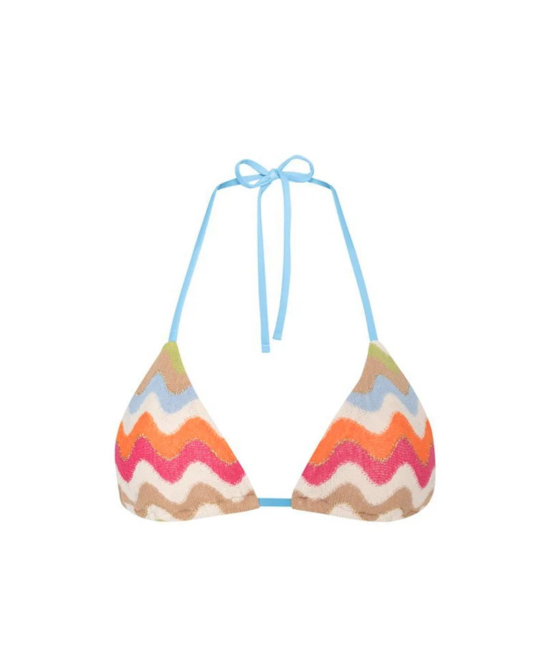 Multicolor Zigzag Triangel Bikini Top PQ Swim | Chevron Print