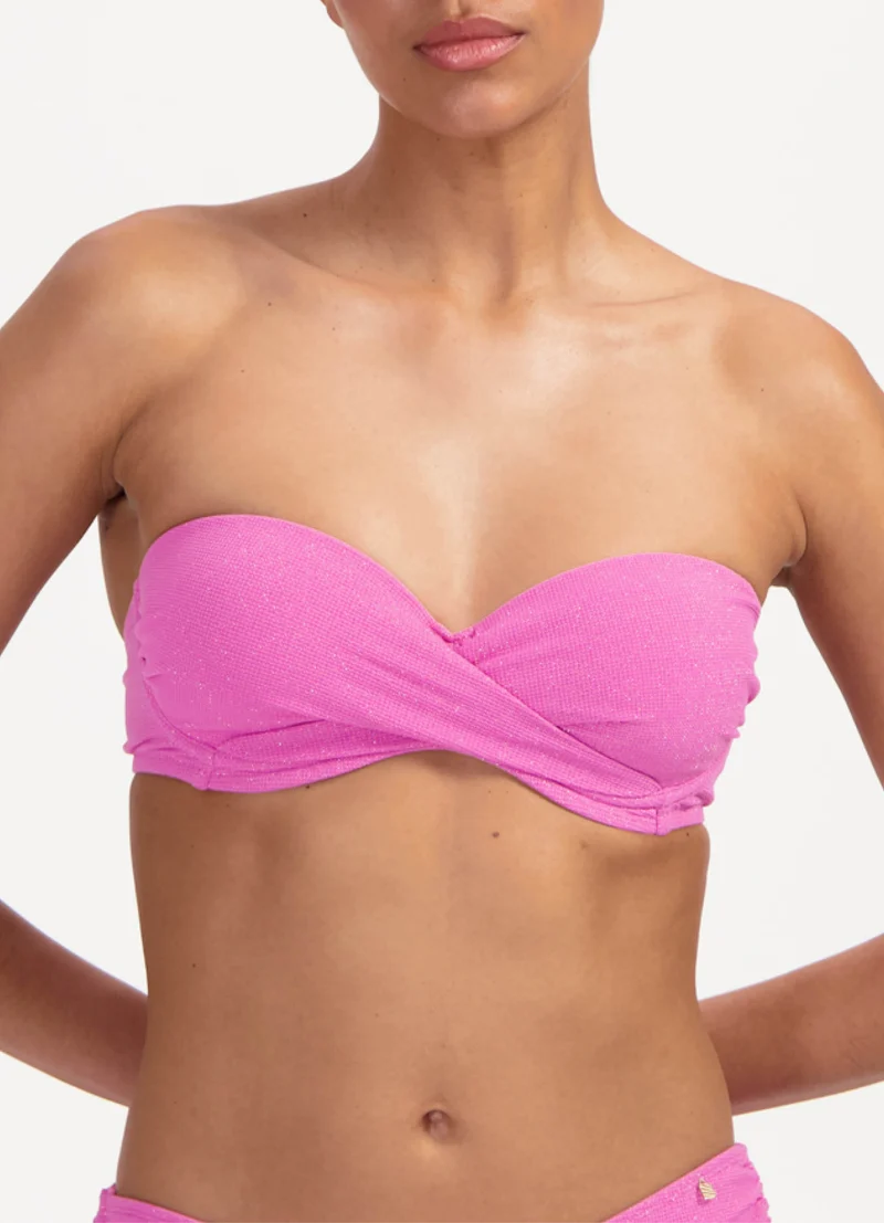 Pink Shimmer multiway bikinitop