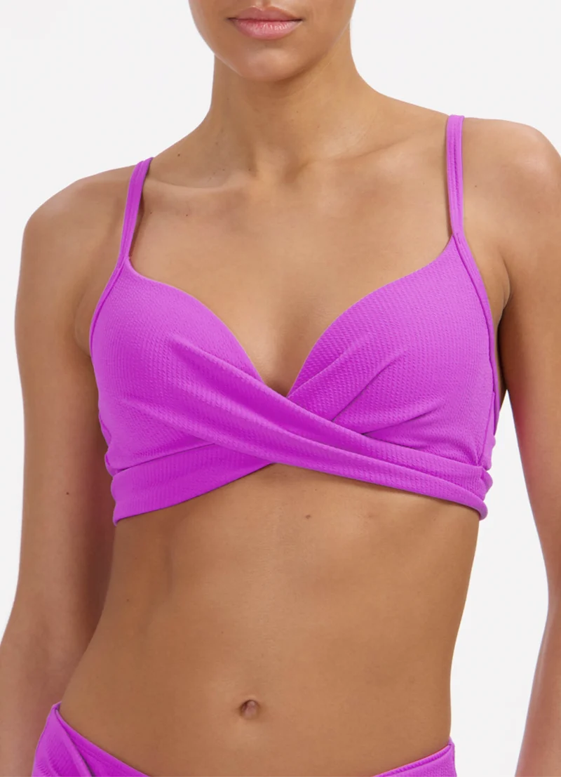 Purple Flash twist bikinitop