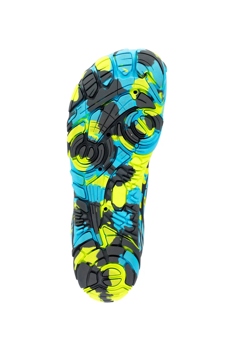 Aquafeel Pool Schuh Dawson Größe 42-46 Grau-Hellblau-Lime