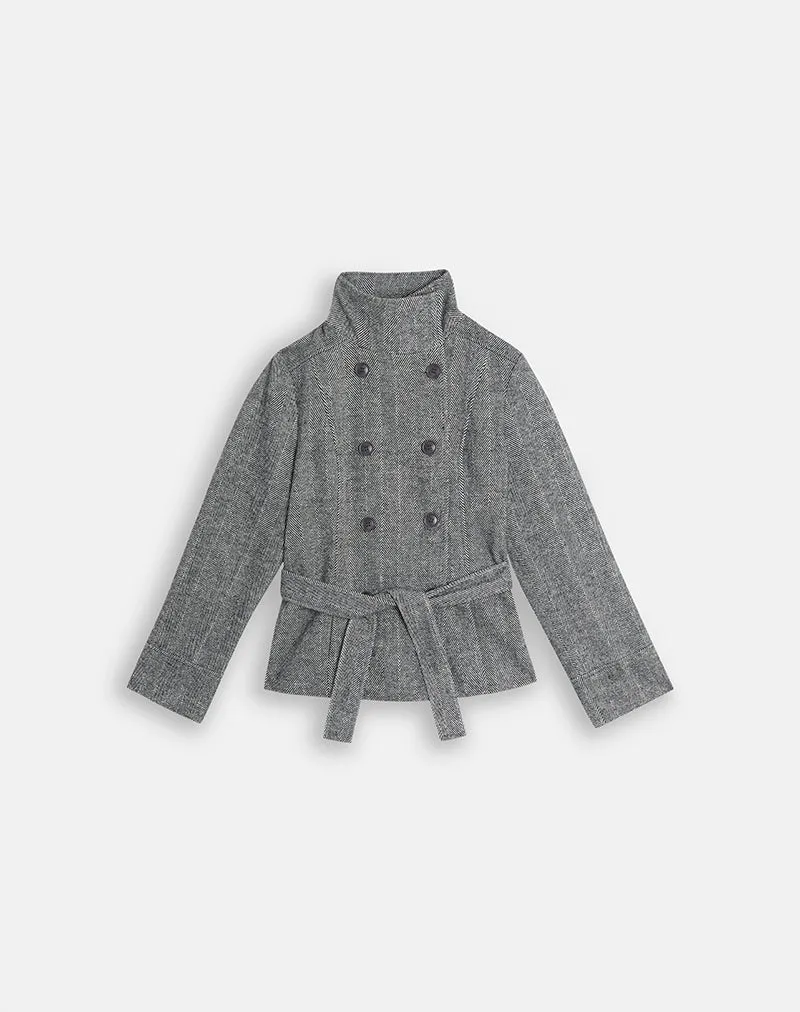 Resari Zweireiher aus schwarz-weißem Tweed