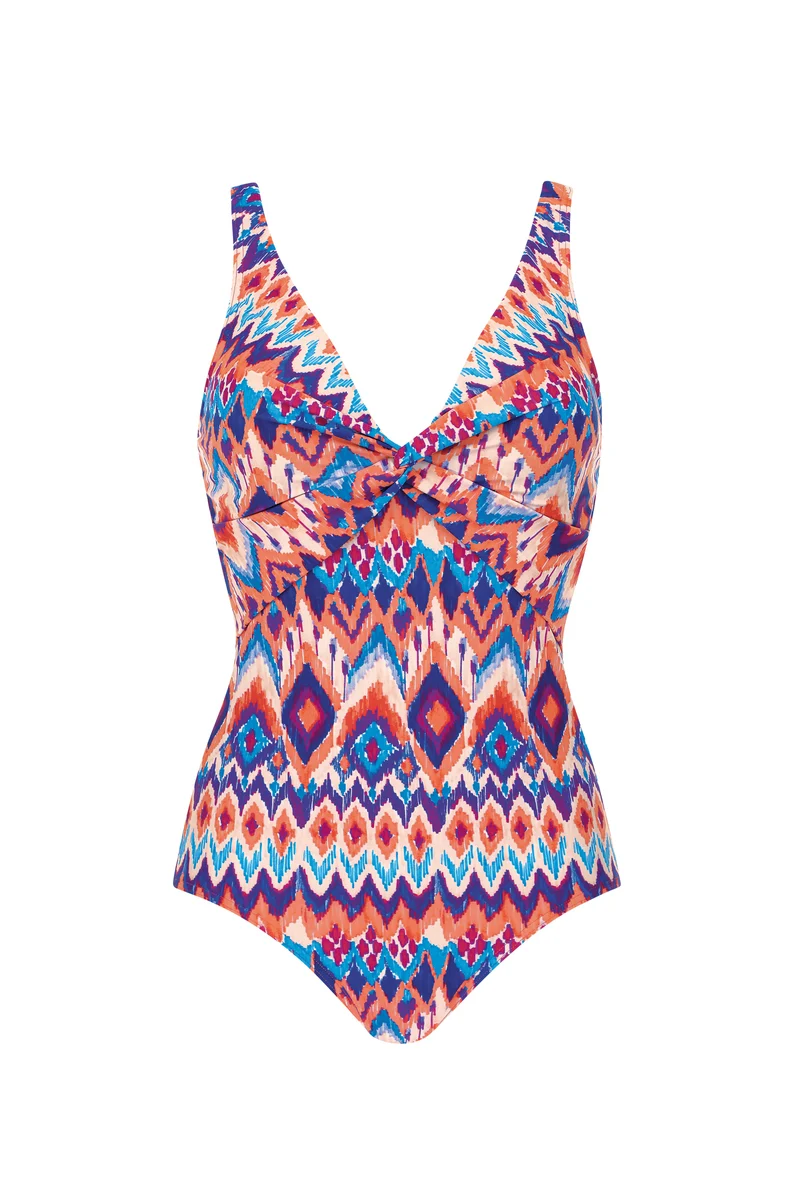 Ethno Twist Front Swimsuit