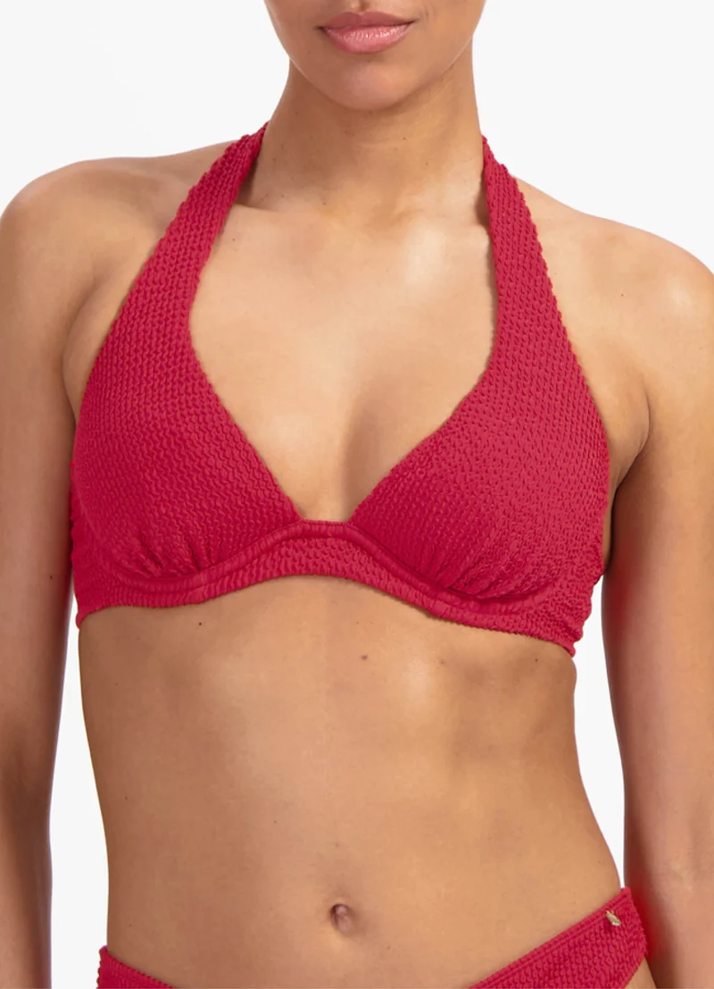 Lipstick Red halter bikinitop
