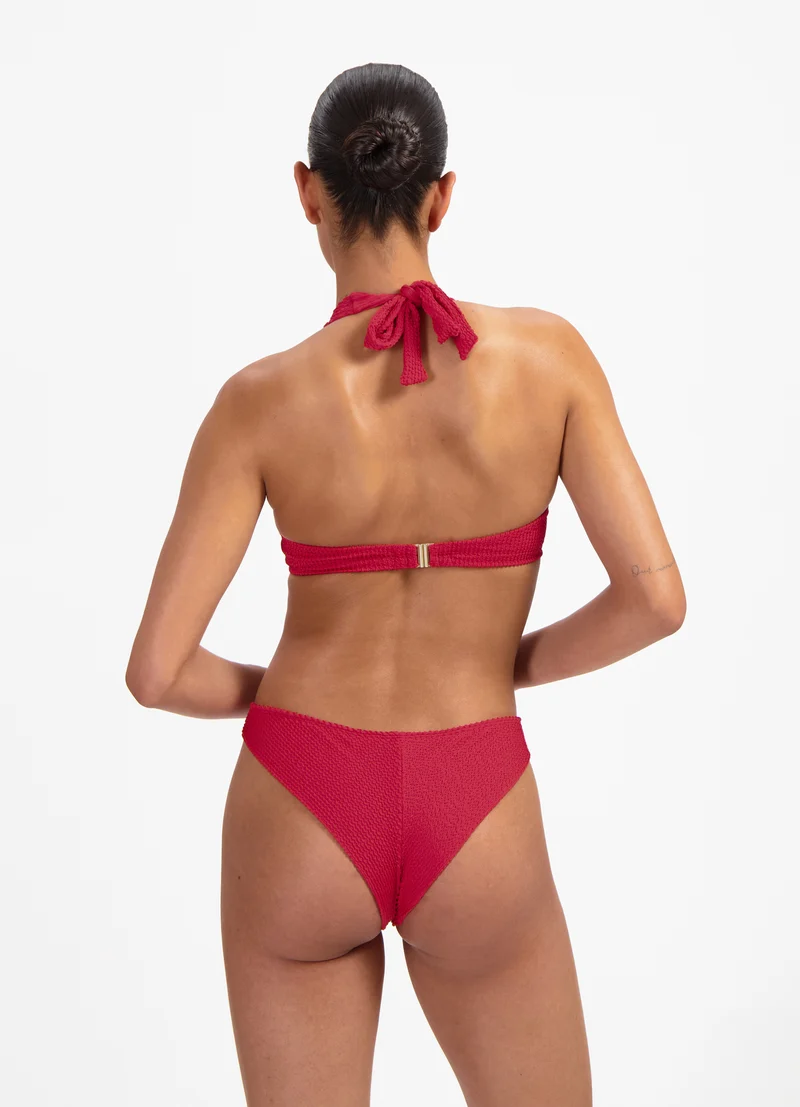 Lipstick Red halter bikinitop