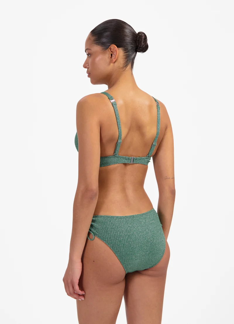 Green Glitter full cup bikinitop