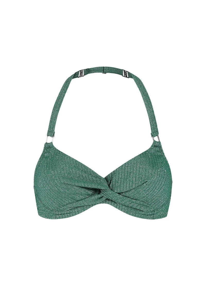 Green Glitter full cup bikinitop