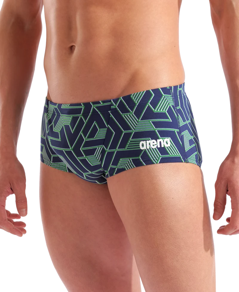 Arena Herren Badehose Low Waist Short Escape Team Blue Green
