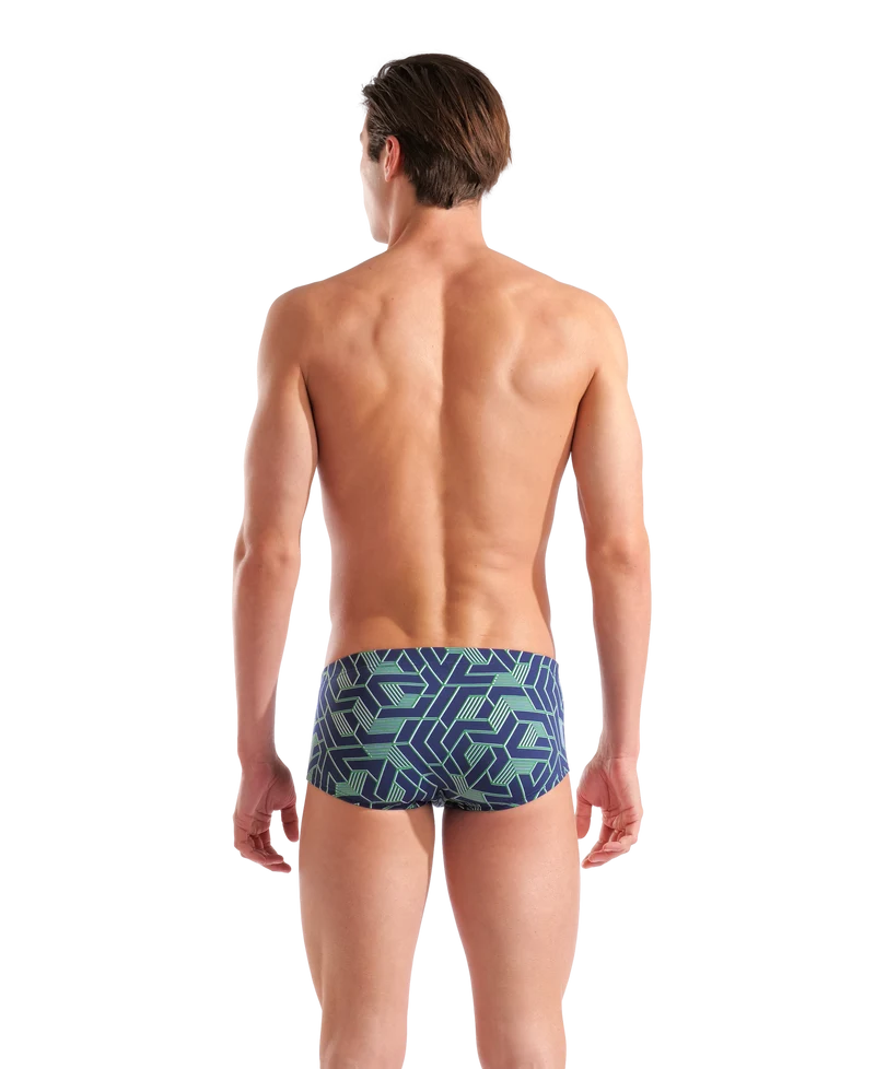 Arena Herren Badehose Low Waist Short Escape Team Blue Green