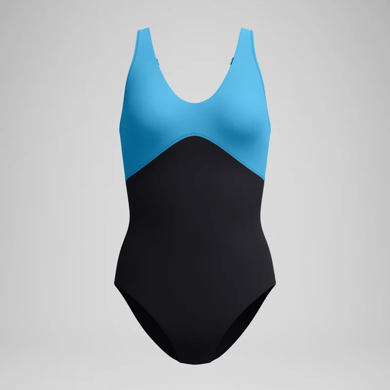 Women's Sculpture Butterfly Back Swimsuit Blue/Black