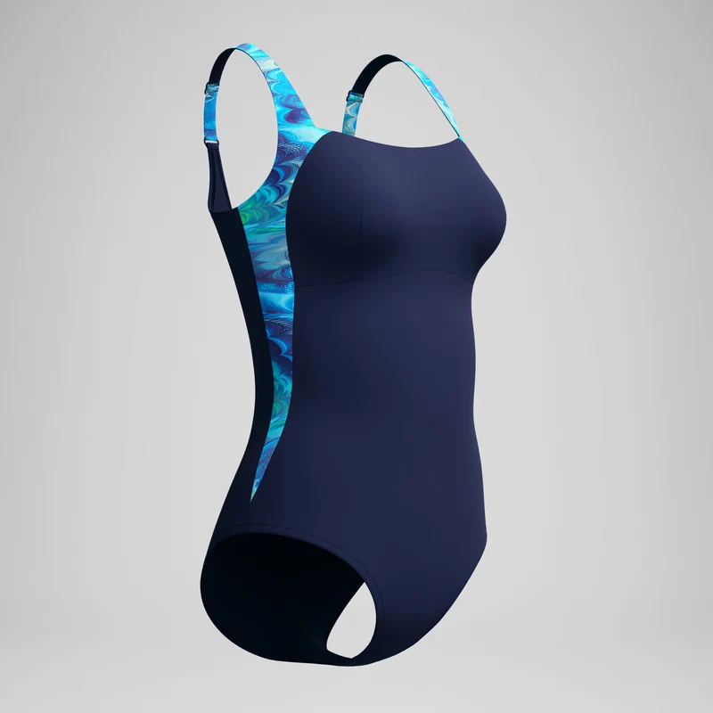 Women's Luna Lustre Printed Swimsuit Navy/Blue
