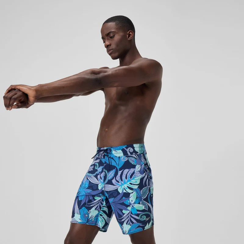 Men's Lookout Printed Swim Shorts Blue/White