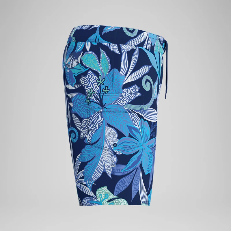 Men's Lookout Printed Swim Shorts Blue/White