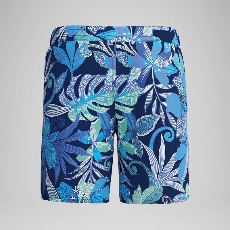 Men's Lookout Printed Swim Shorts Blue/White