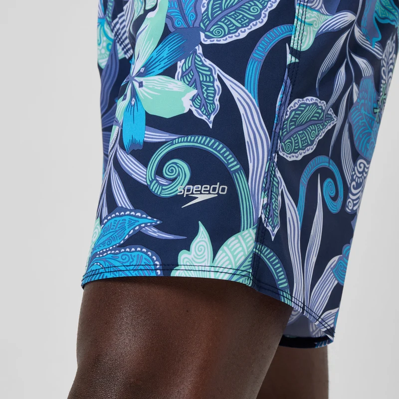 Men's Lookout Printed Swim Shorts Blue/White
