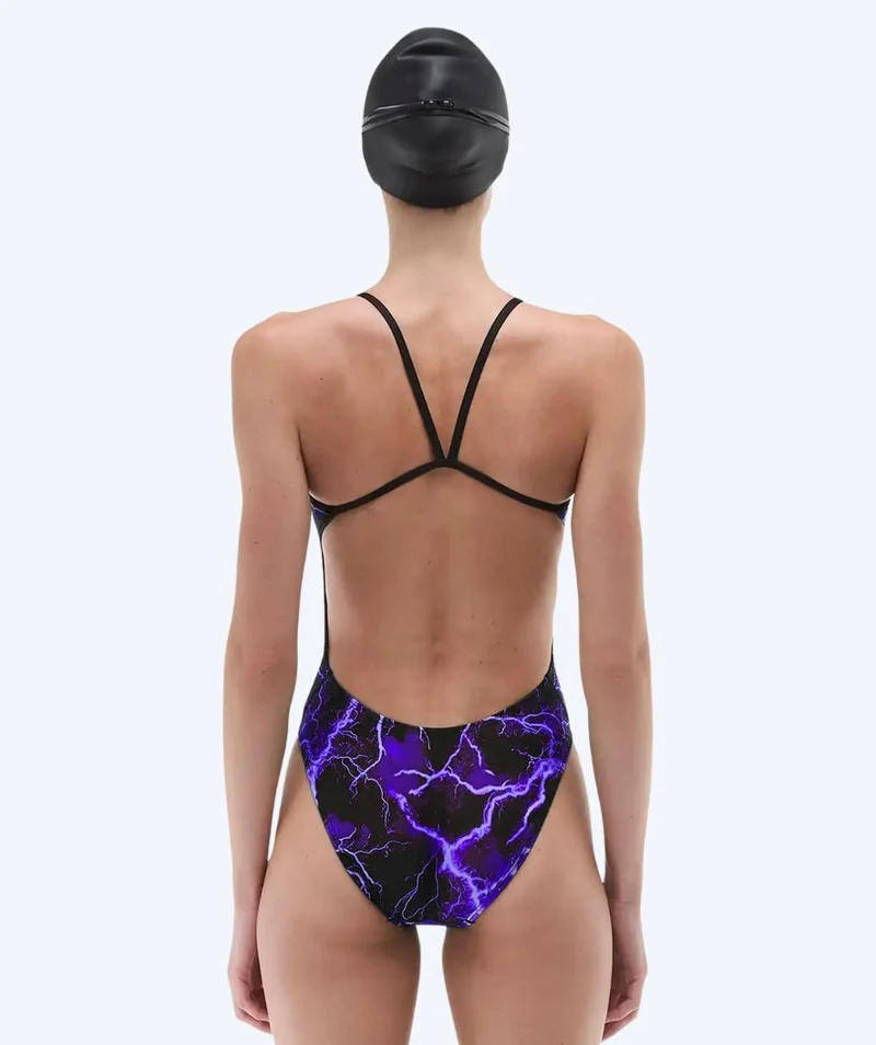 TYR Badeanzug für Damen - Durafast Elite Cutoutfit Arterix - Lila/Schwarz