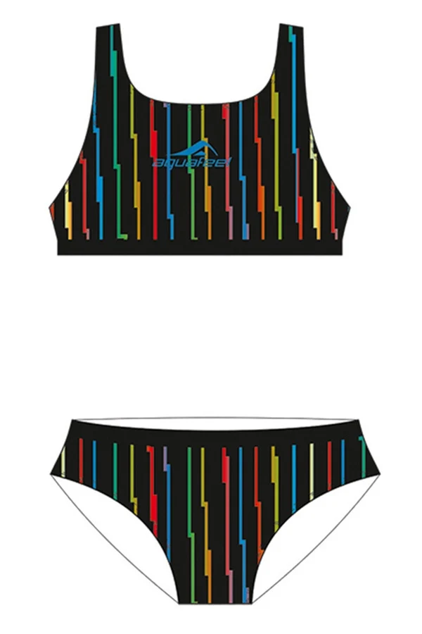 Aquafeel Mädchen Sport-Bikini Racerback Color Stripes