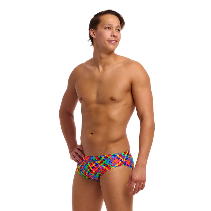 Funky Trunks Mens Seamed Brief Bread Basket
