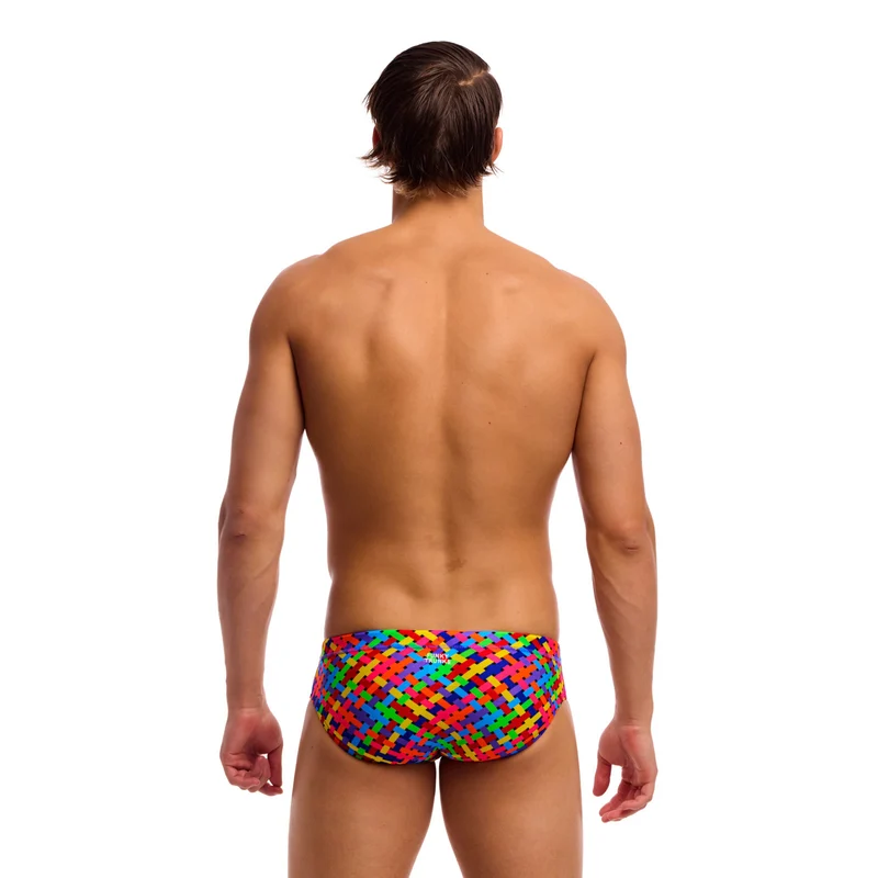 Funky Trunks Mens Seamed Brief Bread Basket