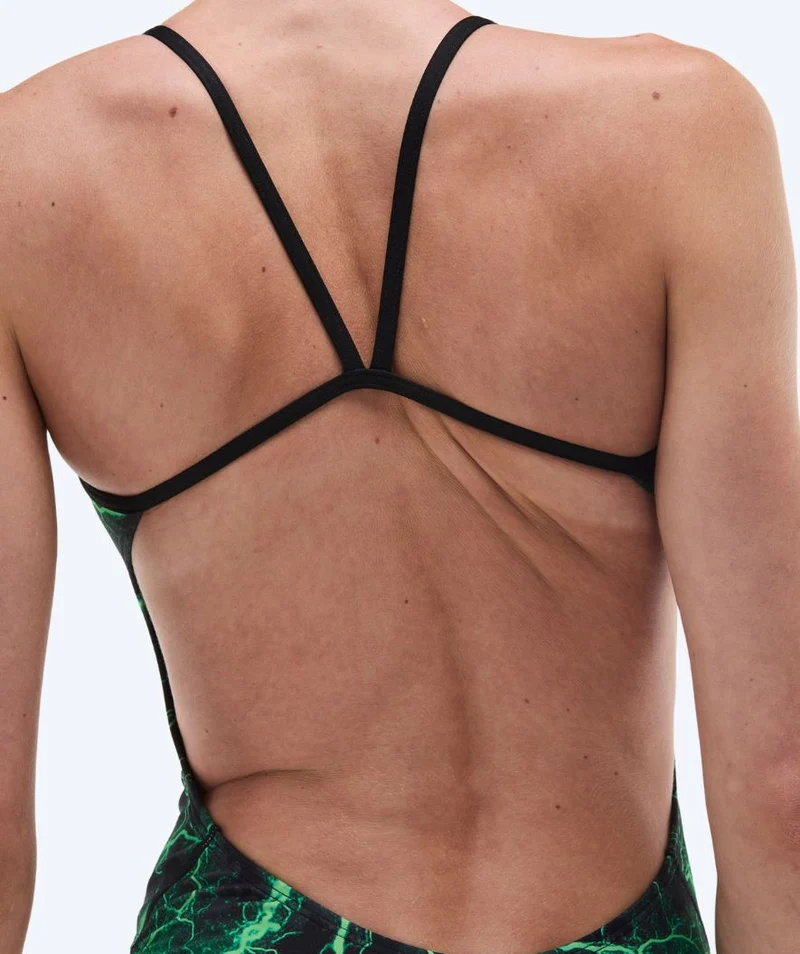 TYR Badeanzug für Damen - Durafast Elite Cutoutfit Arterix - Grün/Schwarz