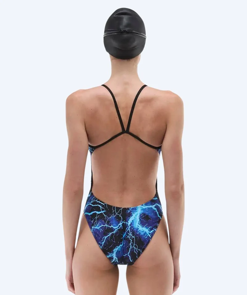 TYR Badeanzug für Damen - Durafast Elite Cutoutfit Arterix - Blau/Schwarz