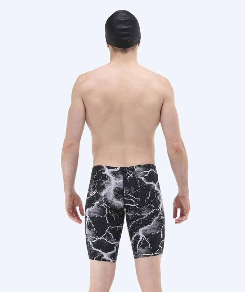 TYR lange Badehose für Herren - Durafast Elite Arterix - Grau/Schwarz