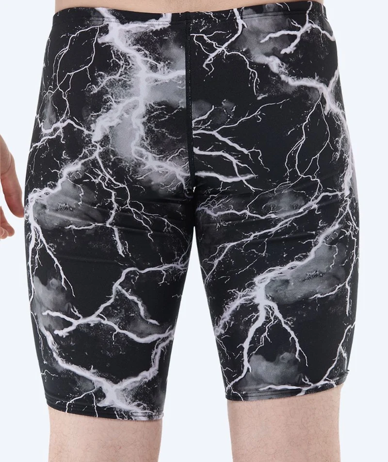 TYR lange Badehose für Herren - Durafast Elite Arterix - Grau/Schwarz