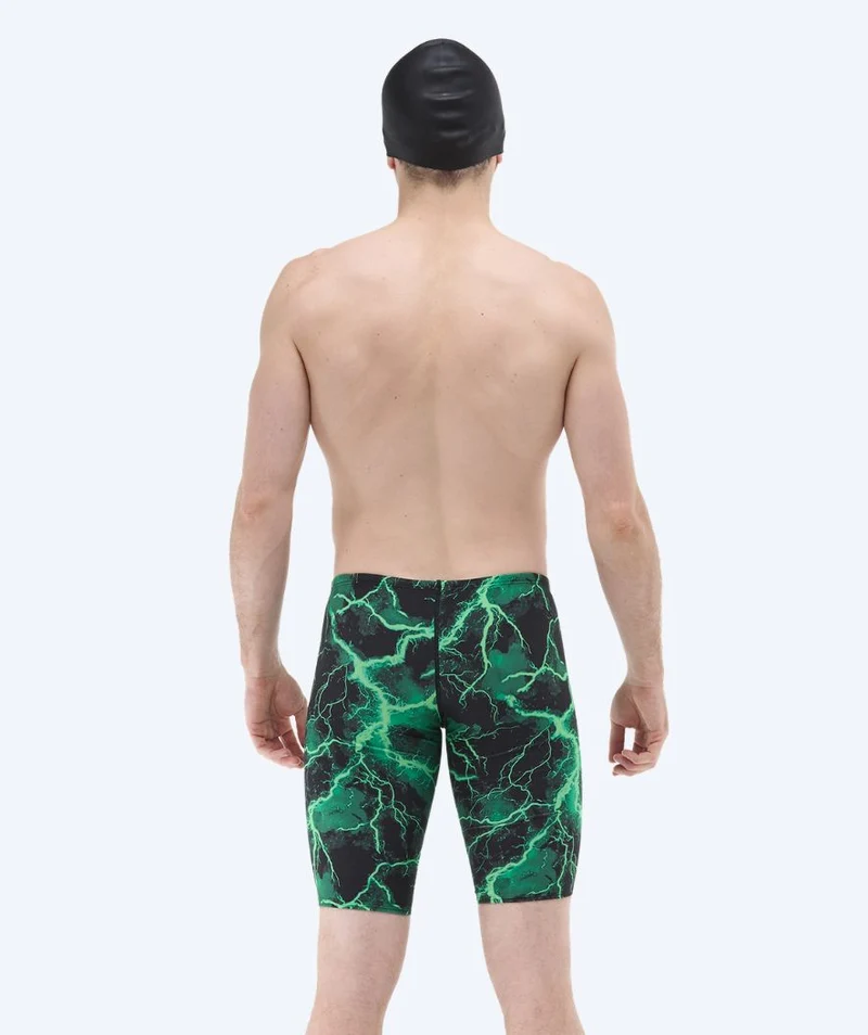 TYR lange Badehose für Herren - Durafast Elite Arterix - Grün/Schwarz