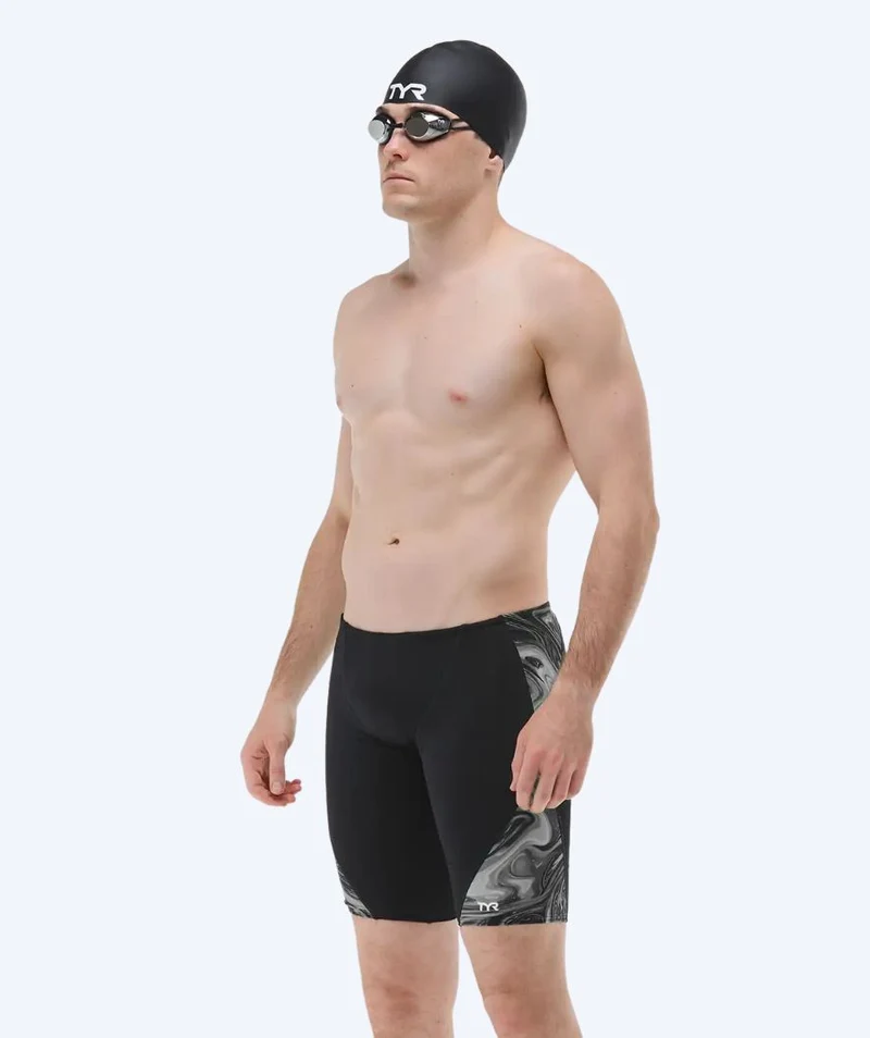 TYR lange Badehose für Herren - Blade Splice Olea - Schwarz