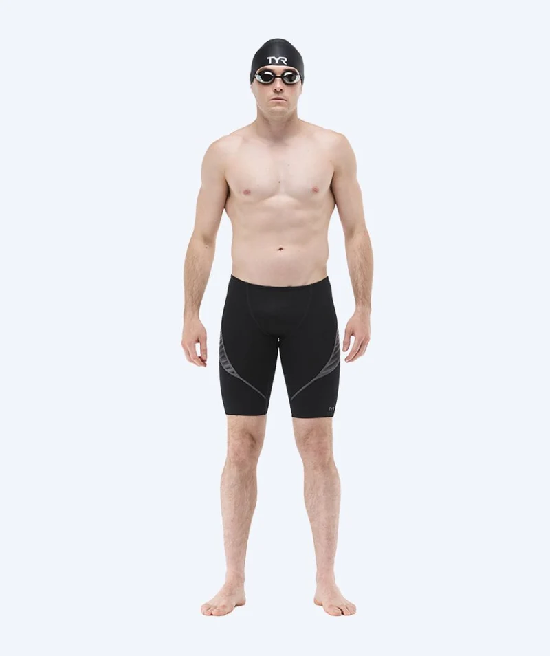 TYR lange Badehose für Herren - Curve Splice Zollner - Schwarz/Grau