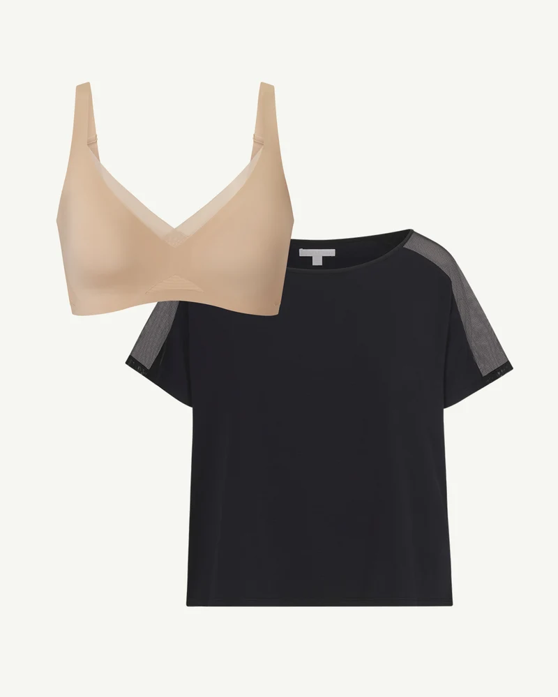 CrossOver V-Neck Bra + Free Sleep Top