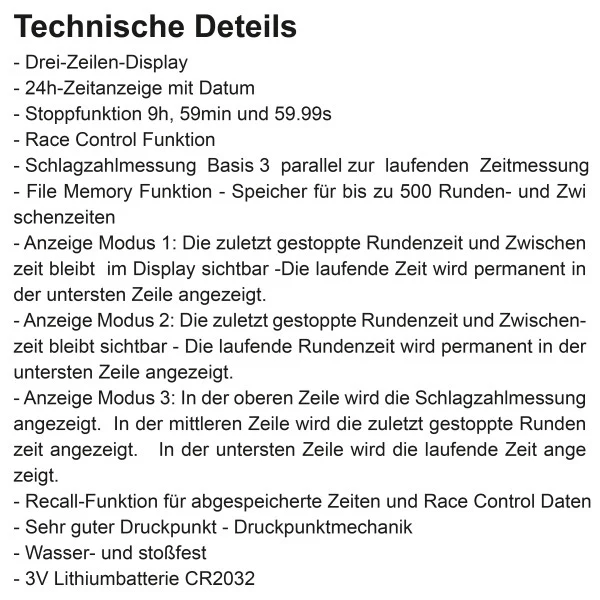 Stoppuhr STOPTEC 496